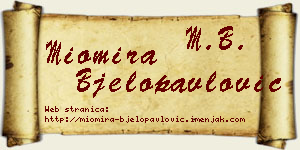 Miomira Bjelopavlović vizit kartica